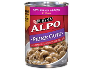 Dog Food Can ALPO Prime Cuts Turkey & Bacon 13.2oz