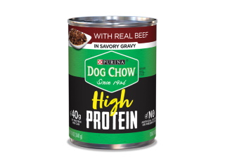 Dog Food Can Purina Chow High Protein Beef Gravy 13oz