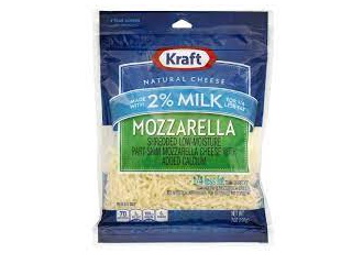 Cheese Kraft Shredded Mozzarella 2% Milk 7oz