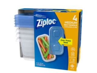 Container Ziploc 4 Medium Rectangle
