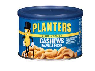 Peanuts Planters Cashew Halves & Pieces Lightly Salted 8oz