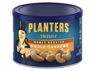 Peanuts Planters Cashew Deluxe Honey Roasted Whole 8.5oz