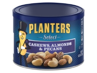 Peanuts Planters Select Mix Cashews,Almonds& Pecans 8.25oz