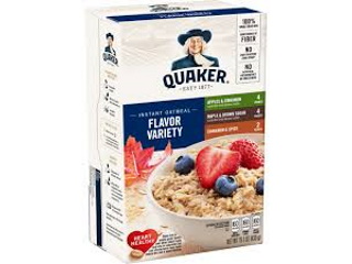 Oats Quaker Instant Flavor Variety 10pk 1.5oz