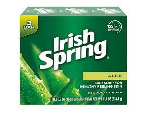 Soap Bar Irish Spring Aloe 3pk