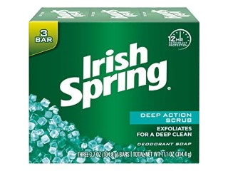 Soap Bar Irish Spring Deep Action Scrub 3pk 7oz