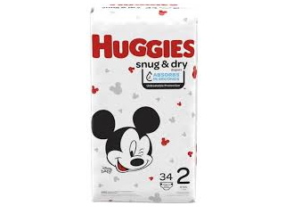 Diapers Huggies Snug & Dry (Size 2) 34 Pack