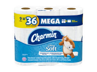 Toilet Paper Charmin Ultra Soft Mega Roll 9pk