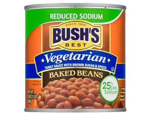 Baked Beans Bush's Vegetarian Less Salt 16oz