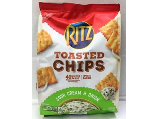 Ritz Toasted Chips Sour Cream&Onion 40% Less Fat 8.1oz