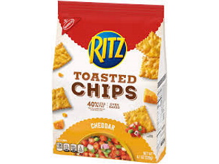 Ritz Toasted Chips Cheddar 40% Less Fat 8.1oz