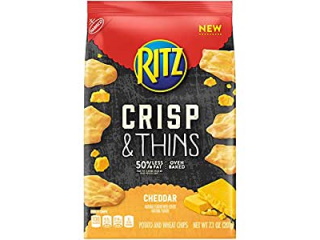 Ritz Crisp & Thins 50% Less Fat Cheddar 7.1oz