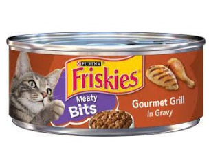 Cat Food Can Friskies Meaty Bits Gourmet Grill 5.5oz