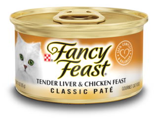 Cat Food Can Fancy Feast Tender Liver & Chicken 3oz