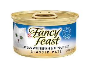 Cat Food Can Fancy Feast Ocean Whitefish & Tuna Pate 3oz