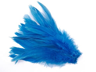 Fly Tying Streamside Inc. Strung Rooster Saddles Long Pea Blue