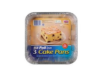 EZ Foil Cake Pans Square 3 count