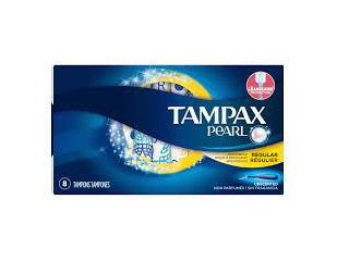 Tampax Pearl Tampons Regular Unscented 8 count