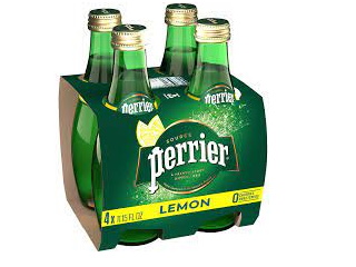 Perrier Carbonated Mineral Water Lemon 4pk 11oz