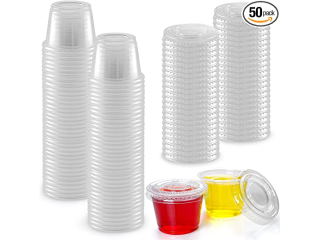Disposable Cups With Lid 1 oz 50 pk