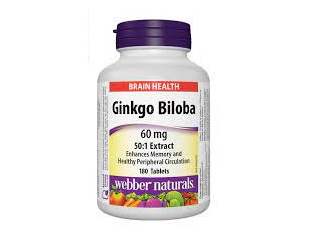 Webber Ginkgo Biloba 180 Tabs - Click Image to Close