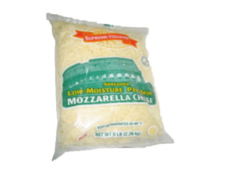 Cheese Mozzarella Suprimo Italiano Shredded 5lb bag