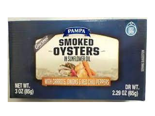 Smoked Oysters Pampa in Sunflower Oil 2.29oz