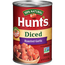 Tomato Diced Hunts Roasted Garlic 411g (14.5oz)