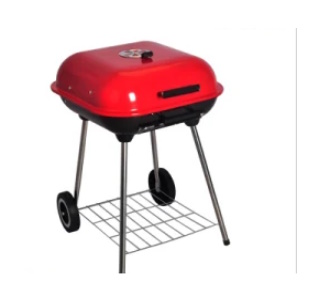 Grill/ 17''/ Charcoal Barbeque Red Square - Click Image to Close