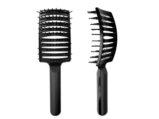 Hair Brush Curved Spaced Teeth Nylon Tip