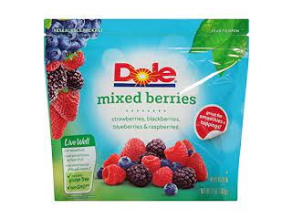 Frozen Fruit Mixed Berries Dole 12oz