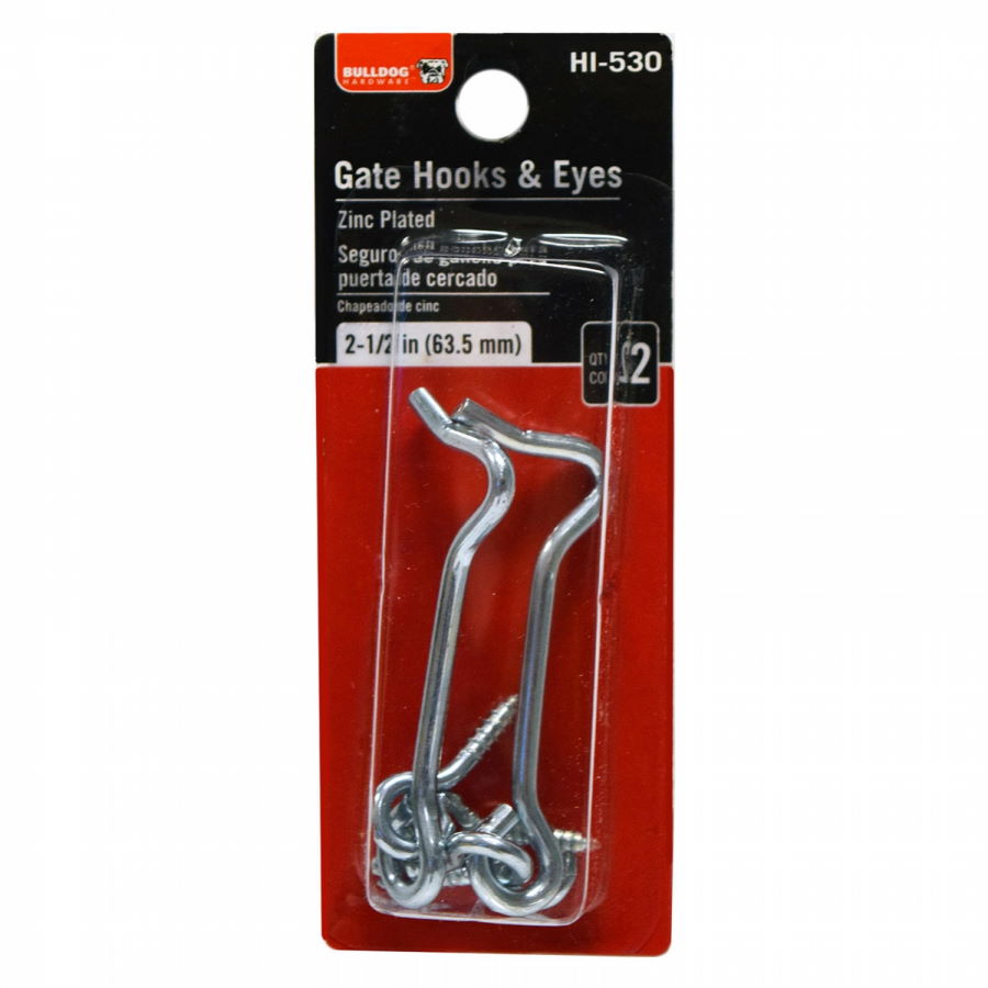 Hook Gate & Eyes Bulldog 2.5 2pc - Click Image to Close