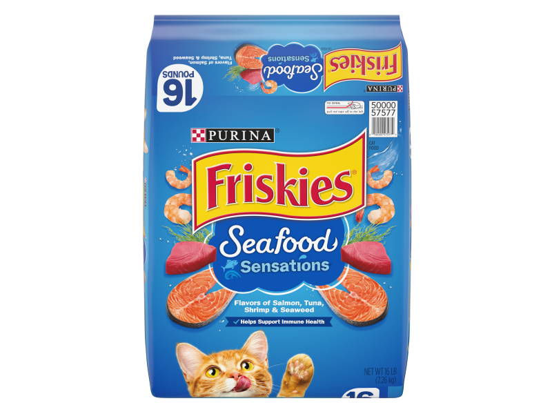 Cat Food Dry Friskies Seafood Sensations Jumbo 16lb - Click Image to Close