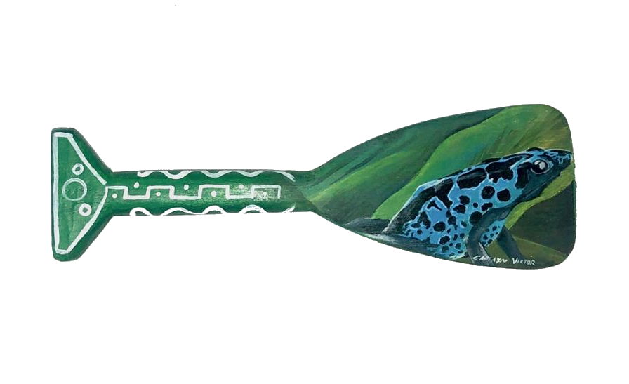 Fish Paddle Mini Blue Posion Dart Frog - Click Image to Close