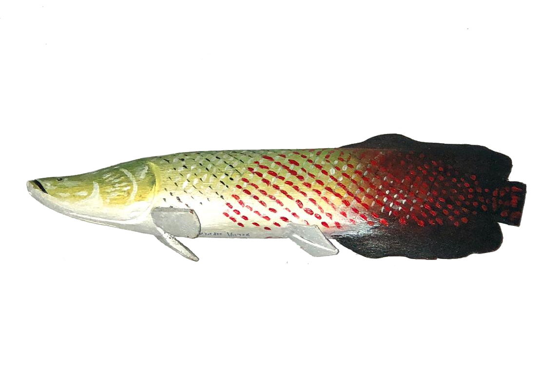 Fish Carving Arapaima 6-8" - Click Image to Close