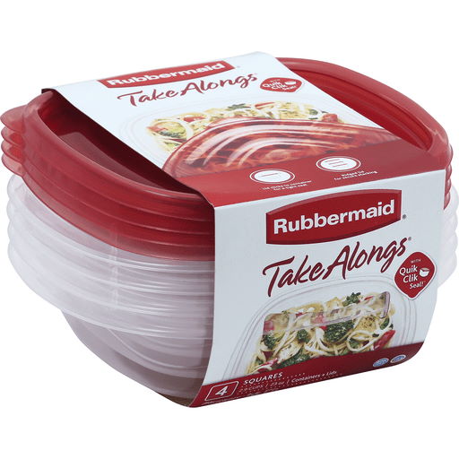 Container Rubbermaid Square Bowls 4pcs - Click Image to Close
