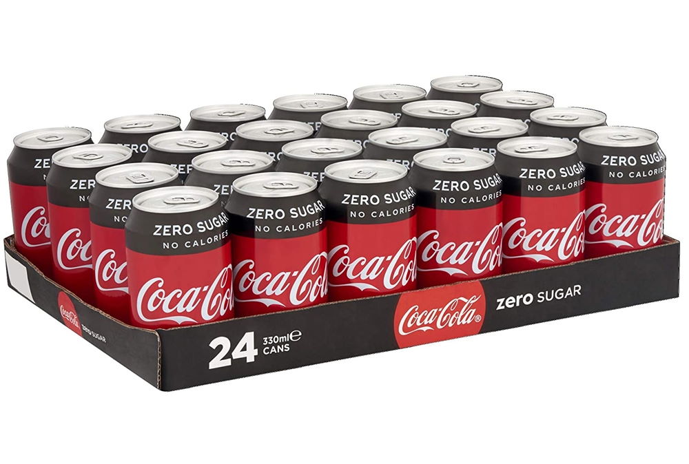 Coca-Cola Zero Soda 355ml Cans (24 Flat) - Click Image to Close