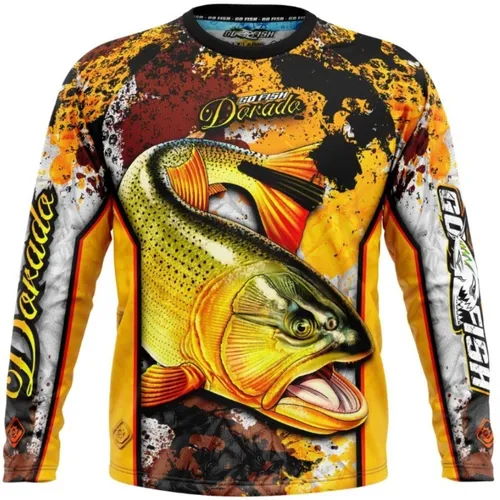 Go Fish Golden Salmon "Dorado" Fishing Shirt - Click Image to Close