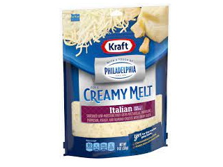 Cheese Kraft Italian Five Cheese Grated Creamy Melt 8oz