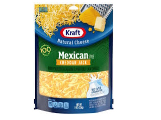 Cheese Kraft Shredded Mexican Cheddar Jack 8oz