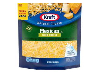 Cheese Kraft Shredded Mexican Four Cheese 24oz