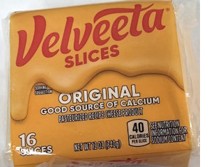 Cheese Velveeta Singles Original 16 slices