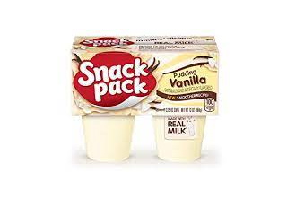 Pudding Snack Pack Vanilla 4 cups
