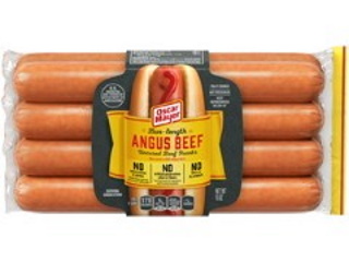 Sausage Oscar Mayer Angus Beef Bun Length 15oz