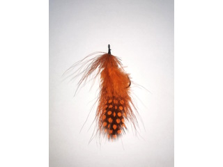 Fly Lure Orange Polka Dot