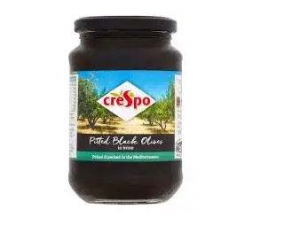 Olives Pitted Black Crespo in Brine 354g