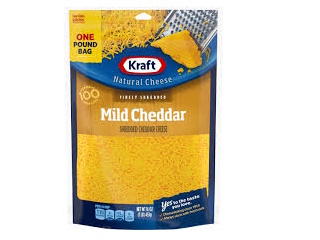 Cheese Kraft Shredded Cheddar Mild 16oz