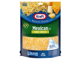 Cheese Kraft Shredded Mexican Style Four Cheese Fine 8oz