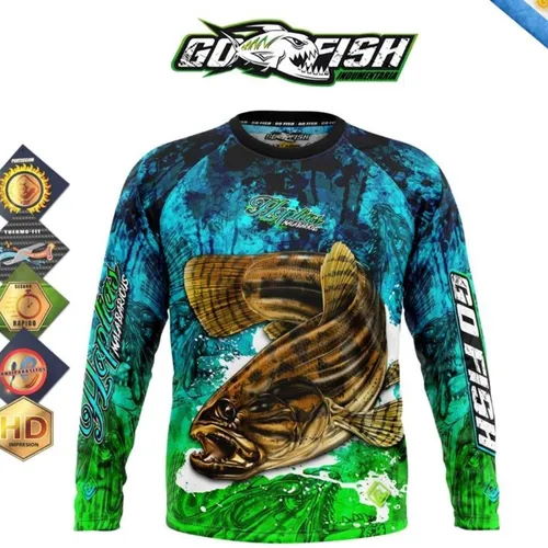 Go Fish Wolf Fish Hoplias 2 Fishing Shirt Guystar Guyana Online Shopping